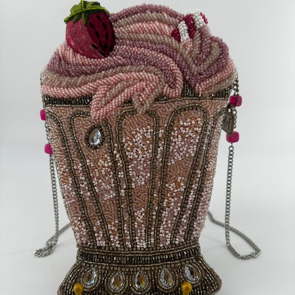 Mary Frances Shake It Up Beaded Crossbody Milkshake Bag - Picture 1 of 6